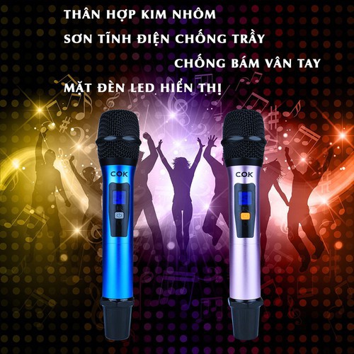 Micro không dây COK ST-232 (VỎ NHÔM) chuyên dùng cho Amply, Loa kéo