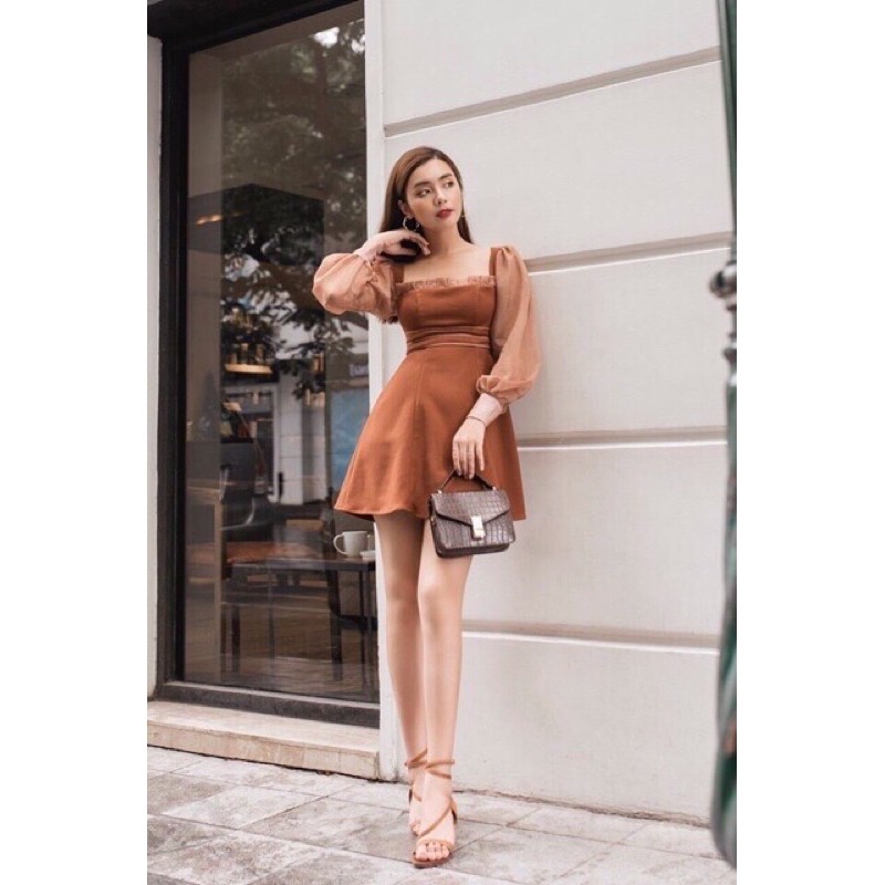 ❤️ĐẦM CỔ U TAY VOAN XOÈ CỰC SANG❤️