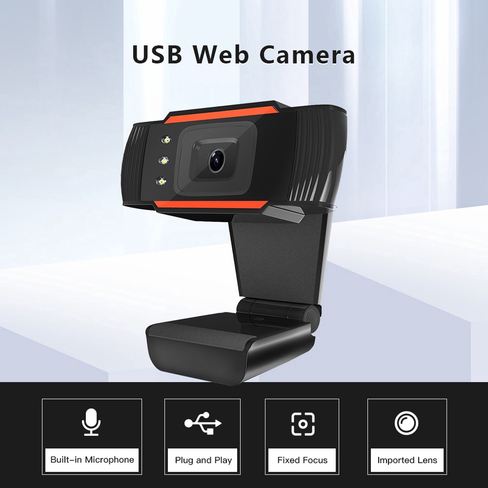 Webcam USB 1080P/720P/480P dùng cho máy tính và học tập online