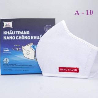 1 đôi khẩu trang nano silver kháng khuẩn hanvico màu trắng