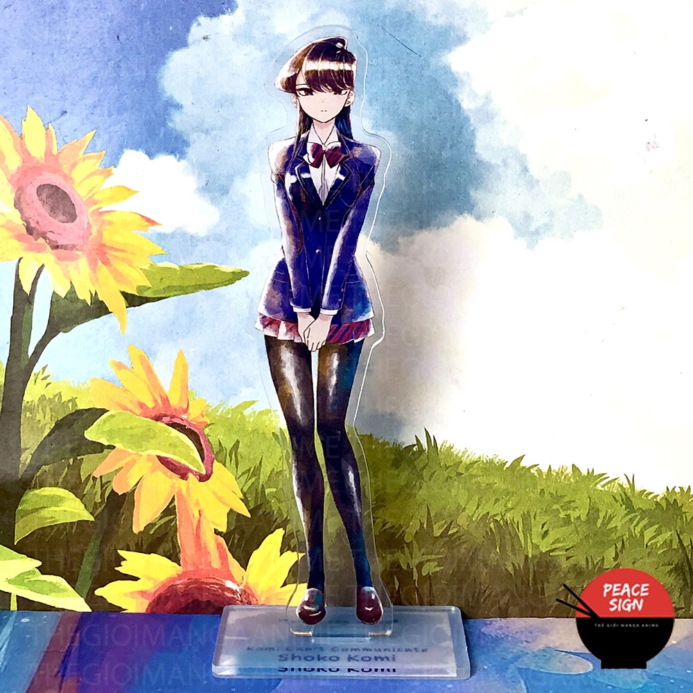 Standee KOMI Can't Communicate NỮ THẦN SỢ GIAO TIẾP mô hình acrylic anime mica chibi trang trí
