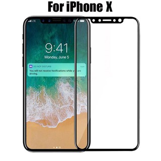 Kính cường lực toàn màn hình cho iPhone X viền trắng/đen