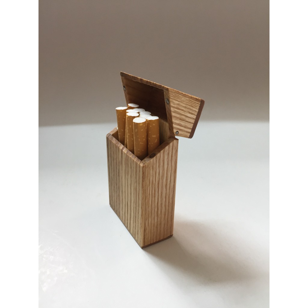 Hộp đựng thuốc lá bằng gỗ tần bì