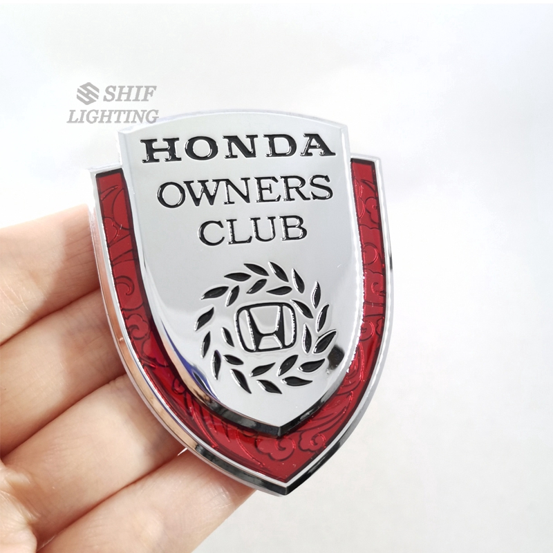 Logo Kim Loại Trang Trí Xe Hơi Honda Owners