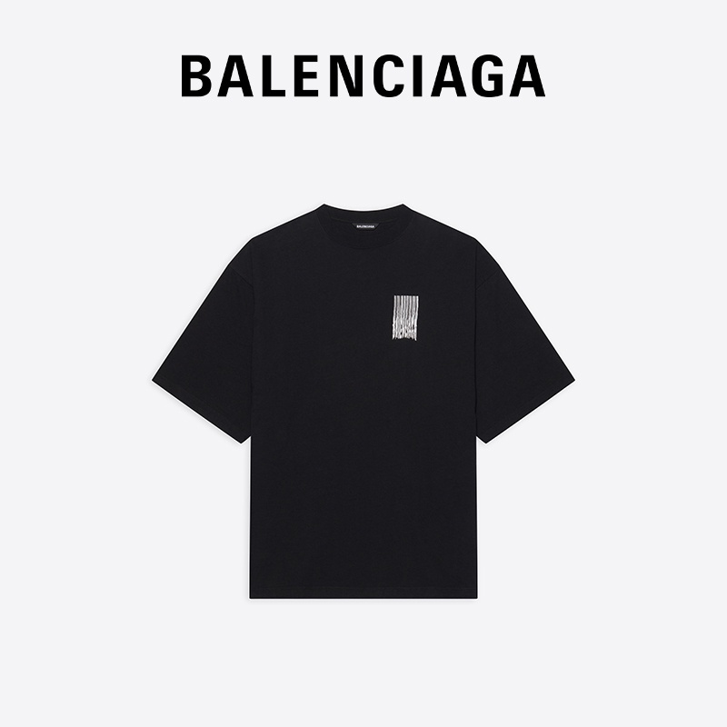 Áo Thun Balenciaga Cổ Tròn Dáng Rộng Cá Tính Trẻ Trung Cho Nam