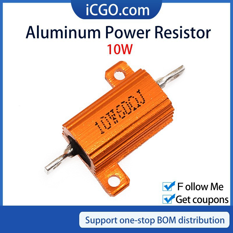 Điện trở hợp kim nhôm 10W 1R 1.2R 1.4R 1.5R 1.8R 2R 2.2R 2.5R 2.7R 3R 3.3R 3.9 4.9R chất lượng cao