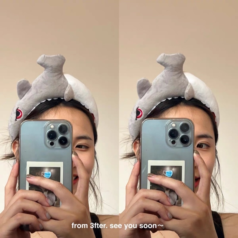 Bườm Cài Tóc Hình Cá Mập/Cá Heo Chất Liệu Bông Siêu Đáng Yêu