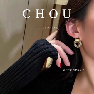Bông tai tròn nhiều lớp | chou accessories |