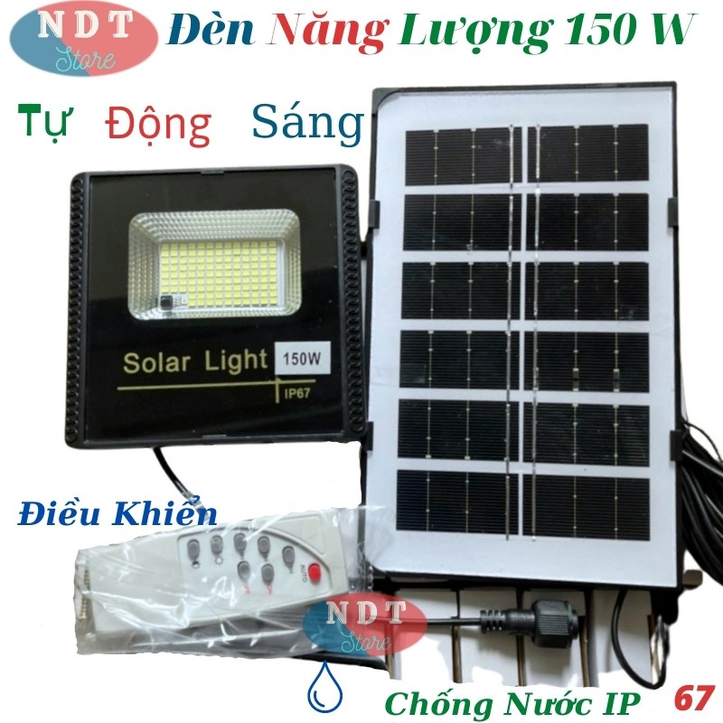 Đèn năng lượng mặt trời solar light Mini 150W Đèn Led có điều khiển hẹn giờ Bật Tắt SL-F150