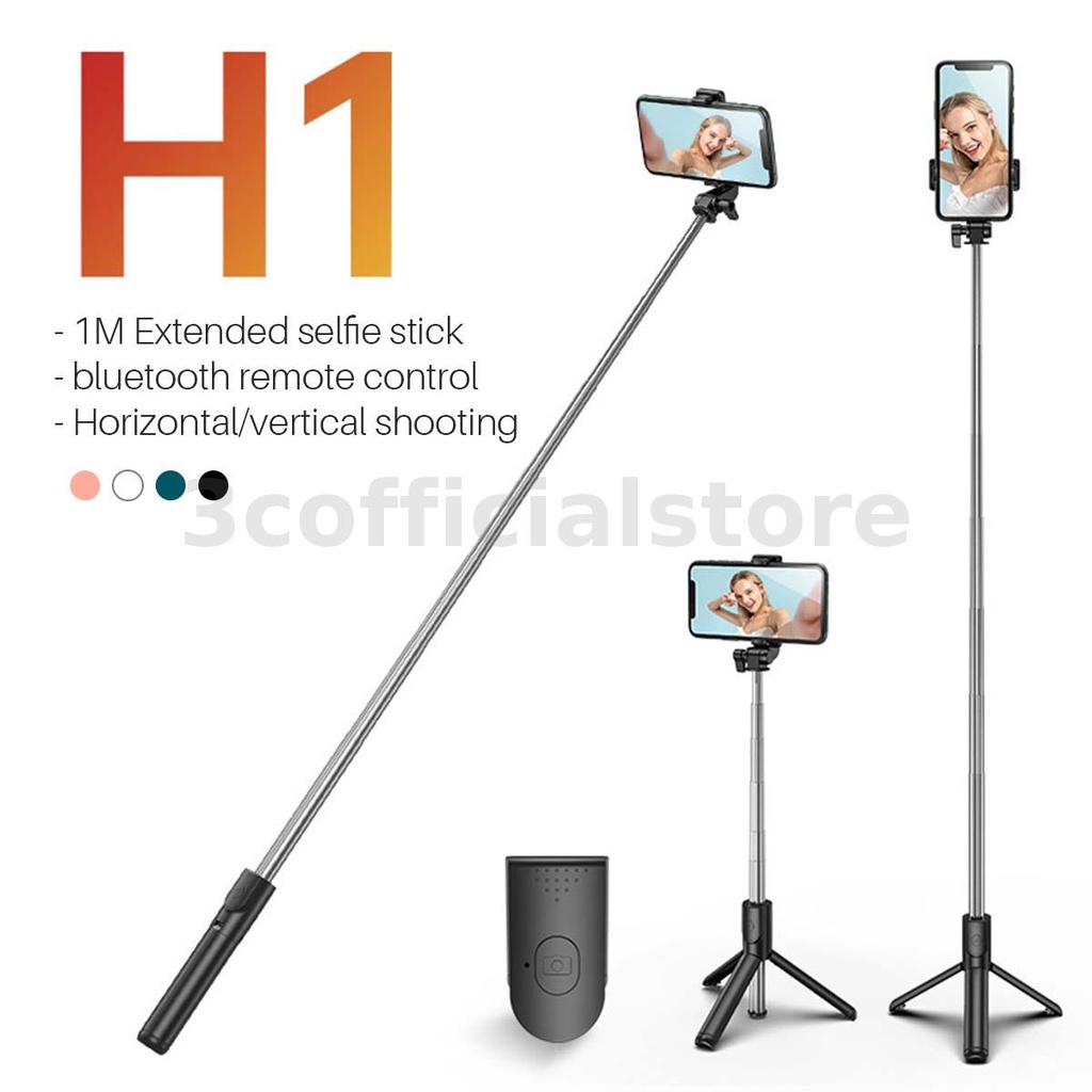 Gậy Tự Sướng H1 1m Kết Nối bluetooth Đa Năng Cho Điện Thoại