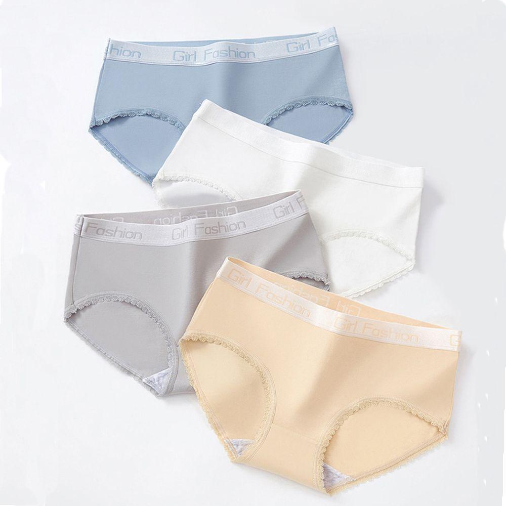 Quần Lót Nylon Lọt Khe Màu Trơn Eo Giữa In Chữ Thời Trang Gợi Cảm Cho Nữ