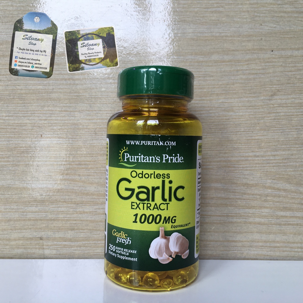 Viên Tinh Dầu Tỏi Odorless Garlic Extract 1000mg Puritan - Tăng Cường Miễn Dịch