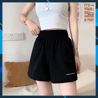 Quần đùi phong cách Ulzzang thêu chữ form rộng lưng thun mát mẻ dễ phối đồ ngày hè | BigBuy360 - bigbuy360.vn
