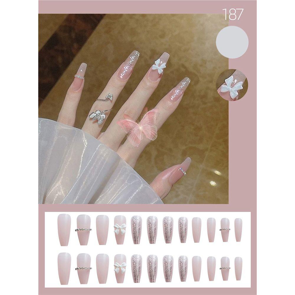 Bộ 24 Móng Tay Giả Múa Ba Lê Che Phủ Toàn Diện