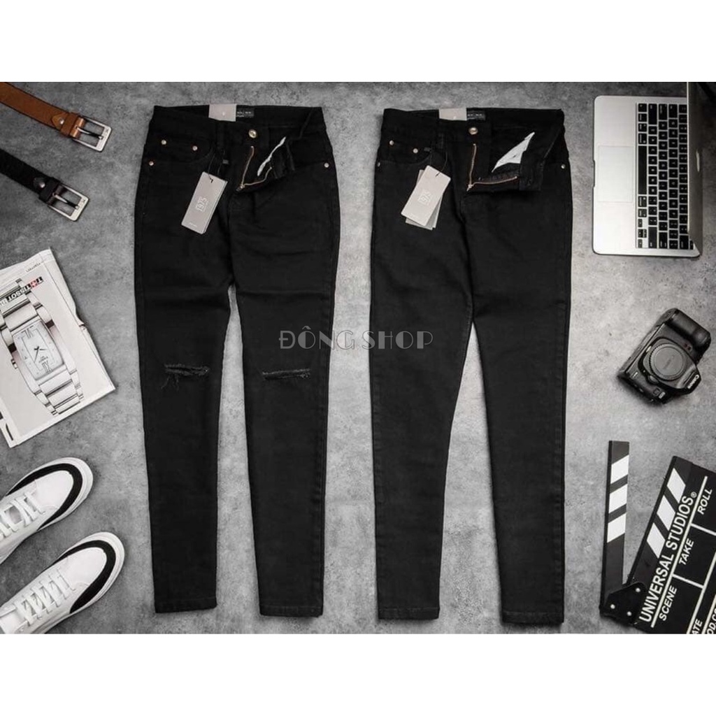 Quần jean nam đen cao cấp co dãn 4 chiều