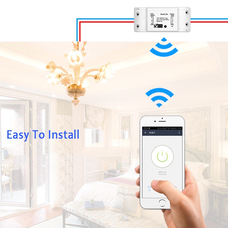 Công tắc đèn wifi thông minh điều khiển bằng ứng dụng điện thoại