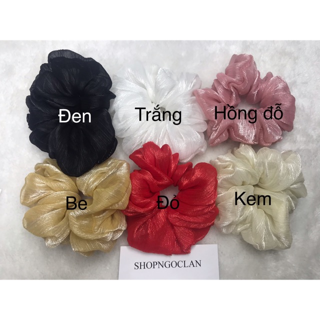 Chun vải xước - Chun cột tóc scrunchie - đồ cột tóc scrunchies - chun cột tóc vintage nhiều màu