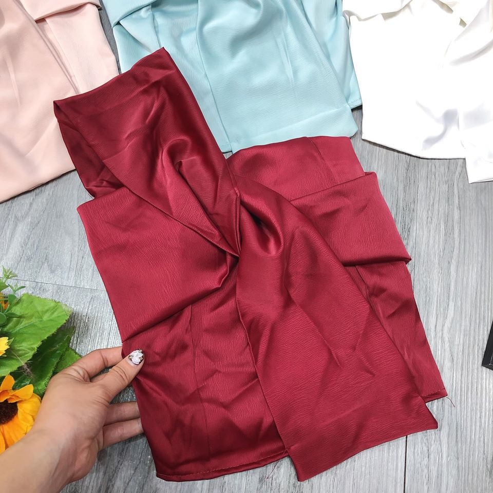 Áo lụa chéo cách điệu (ảnh thật, video) | BigBuy360 - bigbuy360.vn