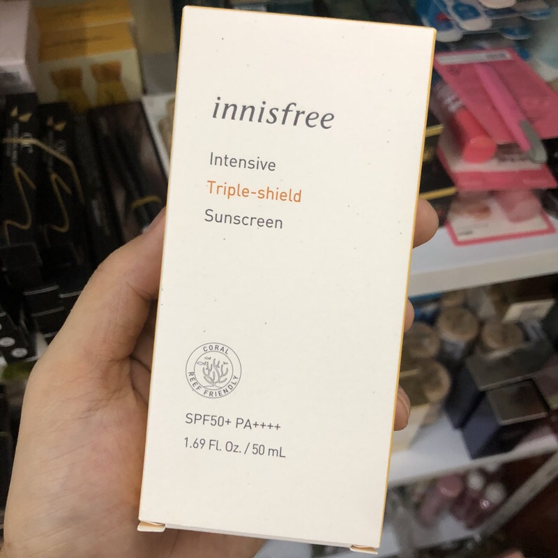 Kem Chống nắng 💖FREESHIP💖 Kem Chống nắng Innisfree Intensive Triple Care Sunscreen Spf 50 Pa++++ 50ml