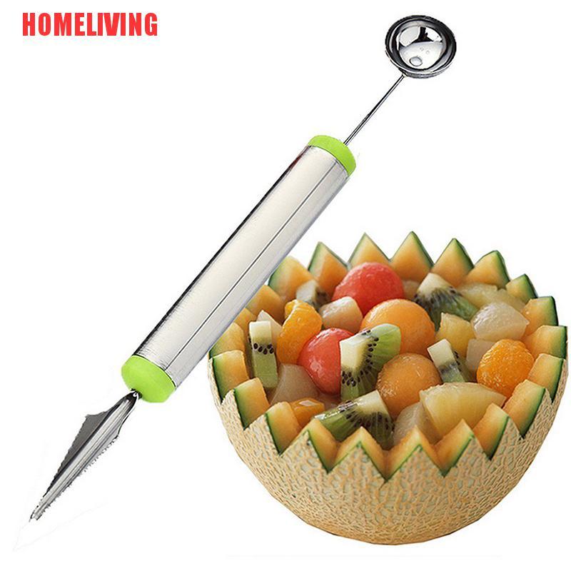 [HOMELIVING] Muỗng Múc Kem / Trái Cây Hai Đầu Bằng Thép Không Gỉ Mới