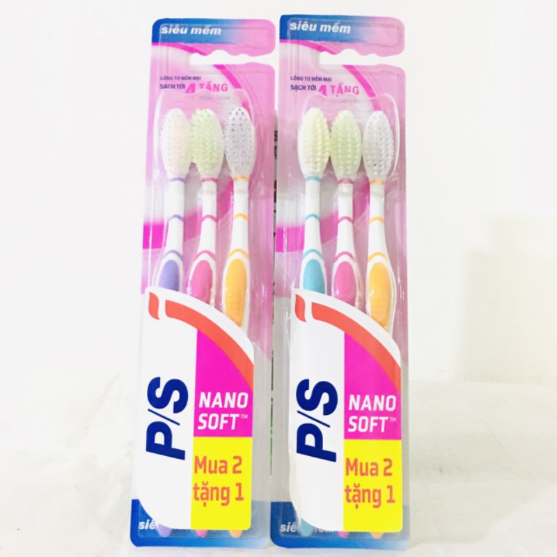 Bàn chải đánh răng P/S siêu mềm bộ 3 cây