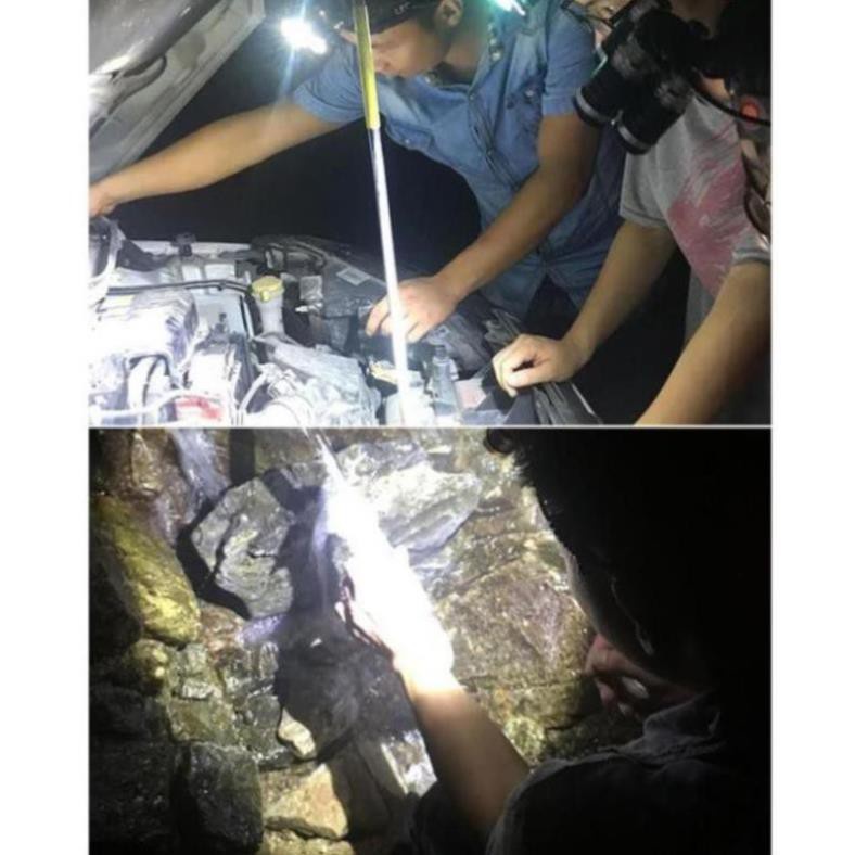 Đèn Pin Siêu Sáng Đội Đầu 5 Mắt Phiên Bản Mới Bóng To Hơn Sáng Hơn, Tặng Kèm Dây Sạc