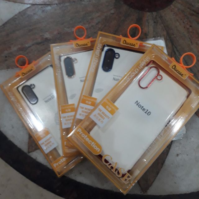 Ốp lưng dẻo silicon viền màu cho samsung Note 10 chính hãng OU CaSe
