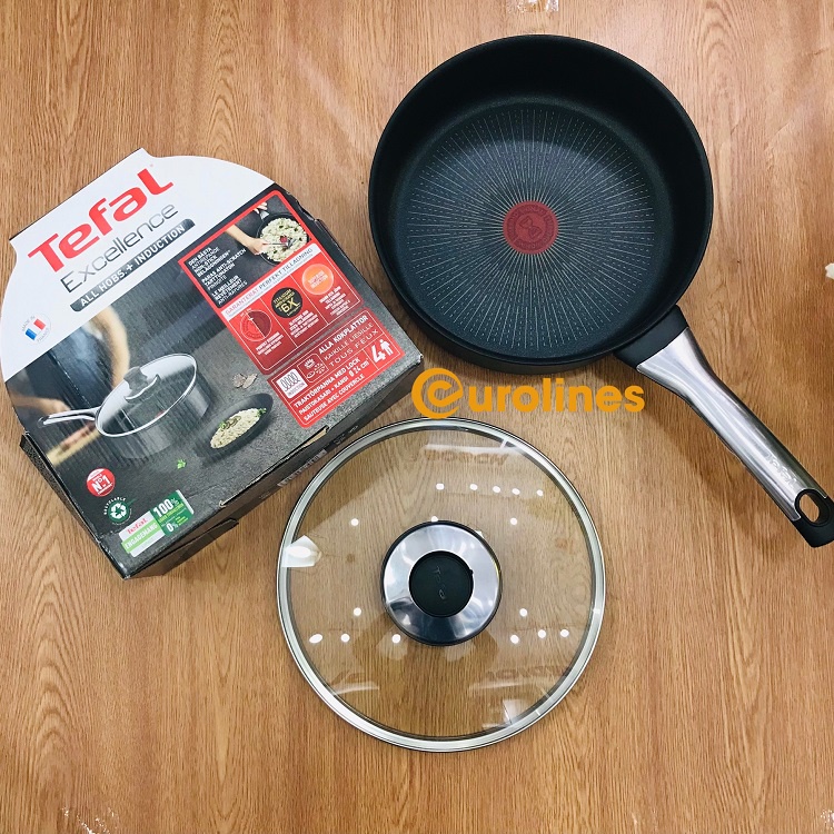 Chảo Tefal G26932 Excellence Schmorpfanne 24cm [Nhập Đức - Kèm nắp kính]