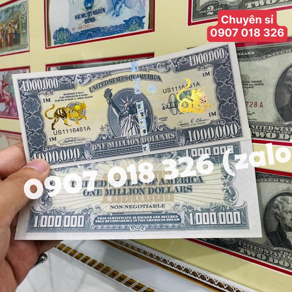 Tờ Tiền 1 Triệu Đô Hình Con Mèo - usd Kỉ Niệm Lưu Niệm, Có Bảo An
