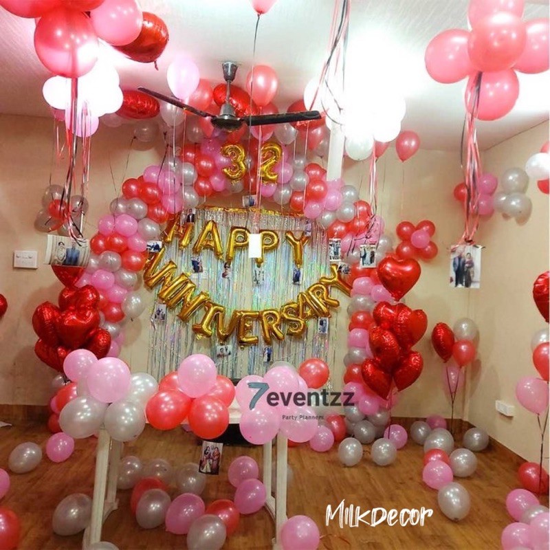 FREESHIP 50k - Set Bóng Kỷ Niệm Ngày Cưới  - Happy anniversary { Tặng bơm + keo }