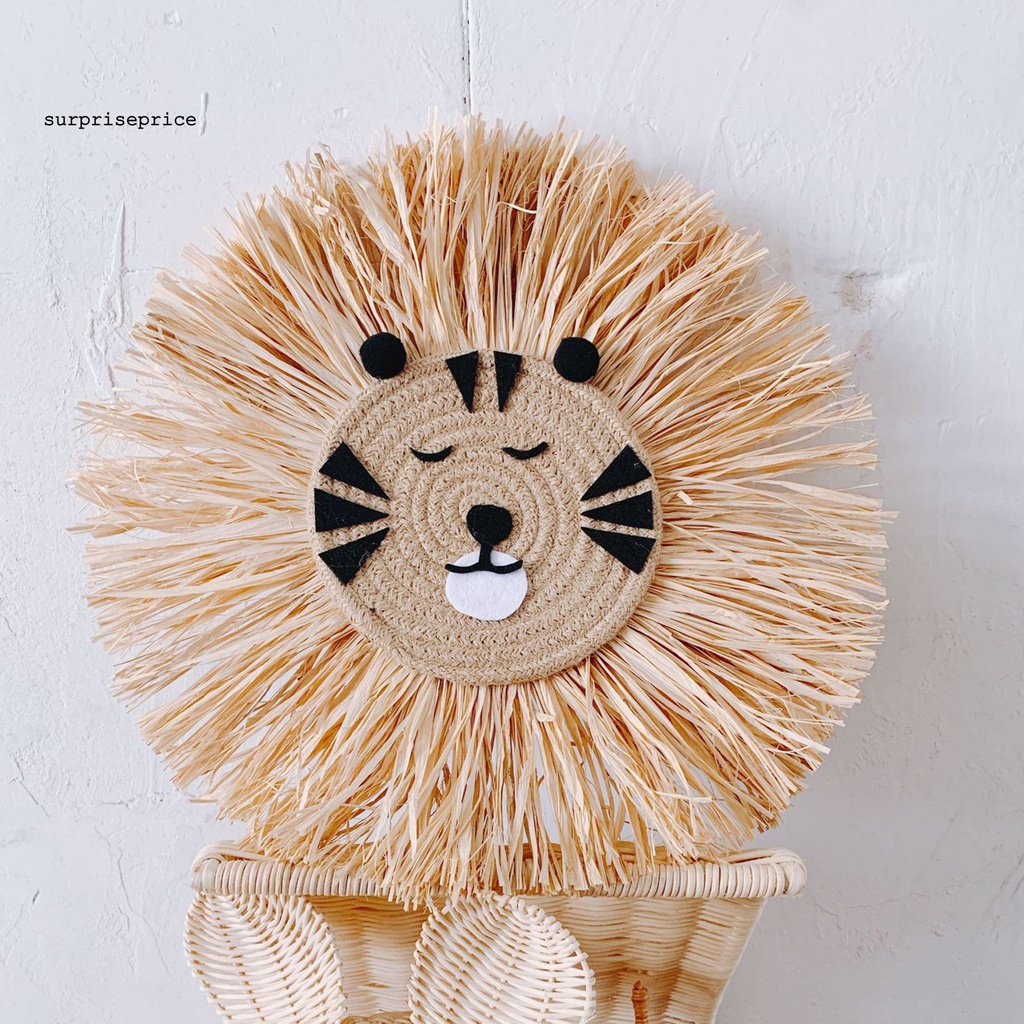 Phụ Kiện Treo Tường Trang Trí Hình Sư Tử Bằng Dây Cotton Đan