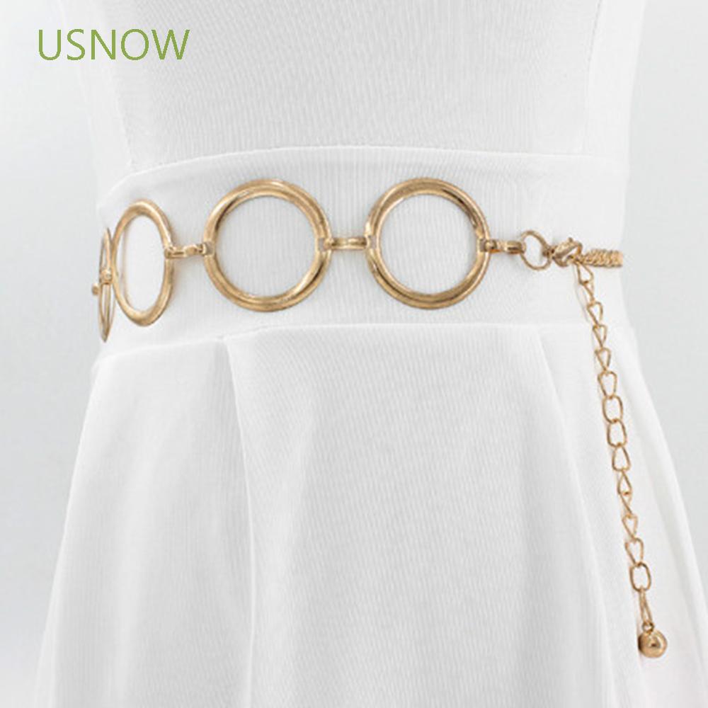 Thắt Lưng Kim Loại Họa Tiết Hình Học Thời Trang