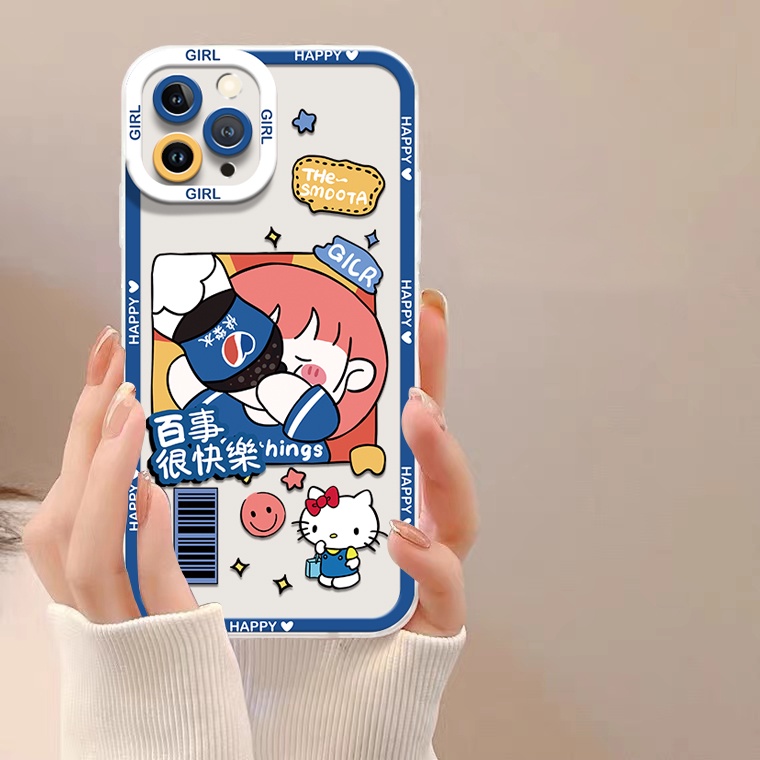 Ốp Điện Thoại Silicon TPU Mềm Trong Suốt In Họa Tiết Dễ Thương Cho IPhone 14 13 12 11 Pro X XR XS Max 6 6S 7 8 Plus