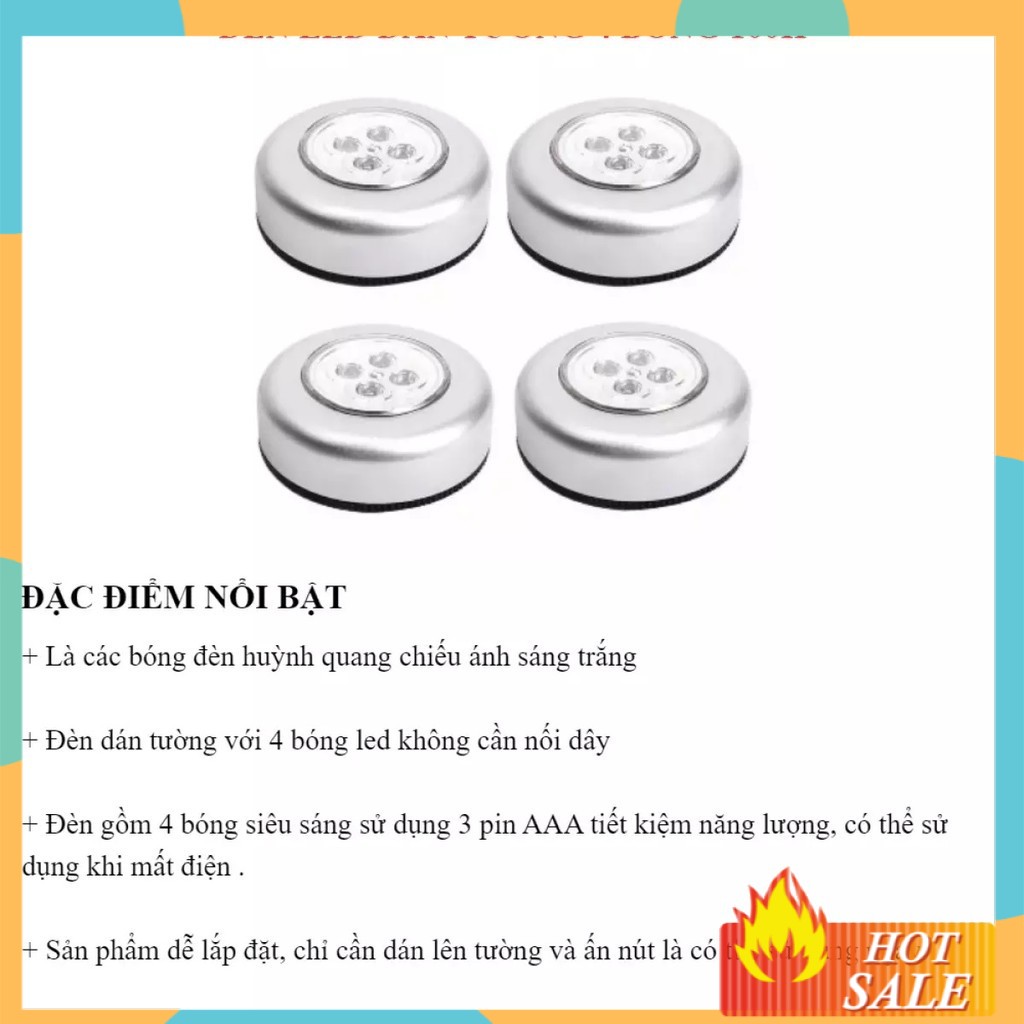 Đèn led dán tường - Phát sáng 100 giờ