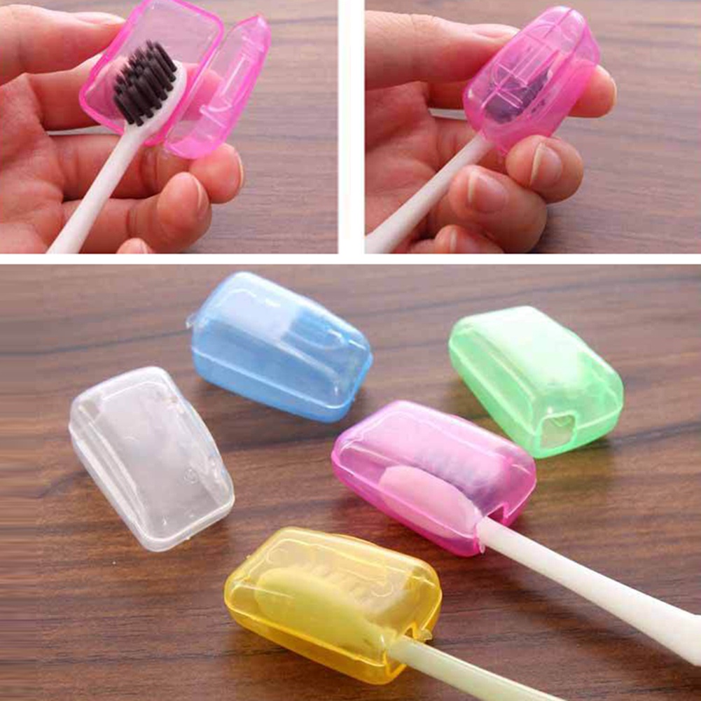 Bộ 5 Vỏ Bọc Đầu Bàn Chải Đánh Răng Cho Du Lịch/Cắm Trại/Dã Ngoại