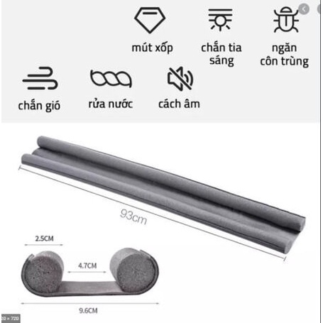 Xốp Chèn Cửa 95cm Chặn Đáy Khe Cửa, Cách Nhiệt, Cách Âm, Ngăn Côn Trùng, Thanh Chắn Khe Cửa