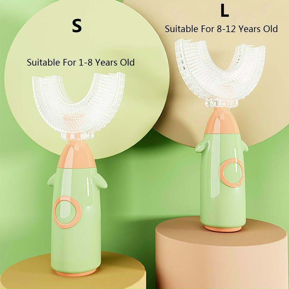 Bàn chải đánh răng cho bé hình chữ U bằng Silicone dành cho bé 1-12 tuổi
