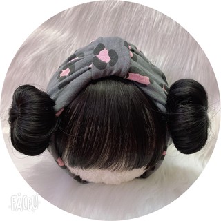 Turban gắn tóc giả cho bé