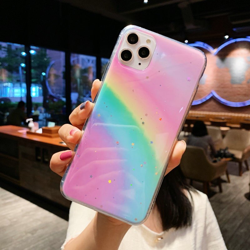 Ốp lưng Redmi Note 9 9S 9T 9A 9C 8 8A 7 Pro Xiaomi MI POCO M3 Colorful Rainbow After Rain Soft TPU Case