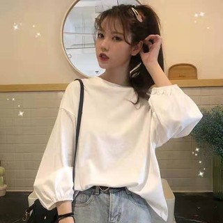ÁO THUN NỮ TRẮNG BO TAY