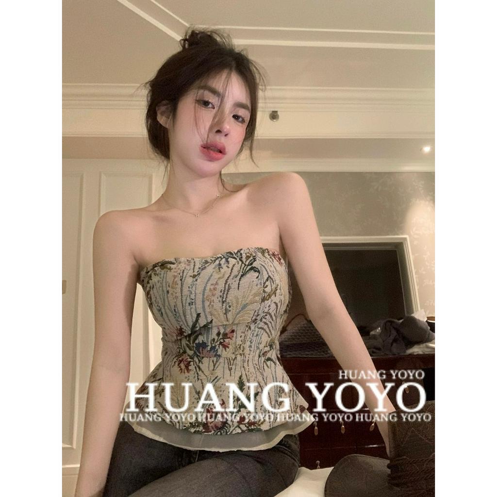 Áo Croptop Trễ Vai Họa Tiết Hoa Thời Trang Mùa Hè Quyến Rũ Cho Nữ