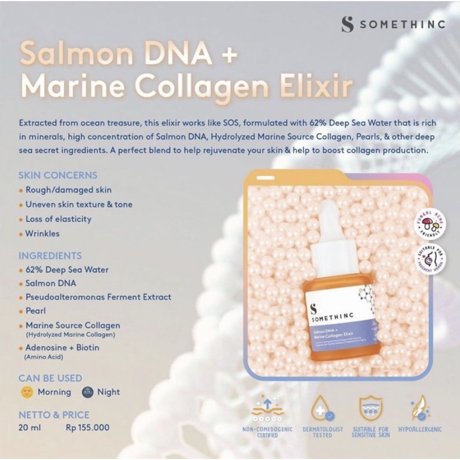 (Hàng Mới Về) Serum Somethinc Salmon Dna + Marine Collagen Elixir Holygrail Multipeptide Youth Elixir