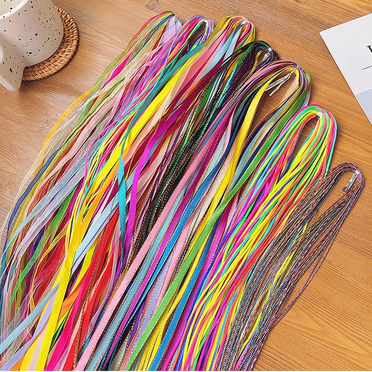 Dây Buộc Tóc Thắt Nơ Ruy Băng Màu Sắc Phong Cách Hàn Quốc Thời Trang