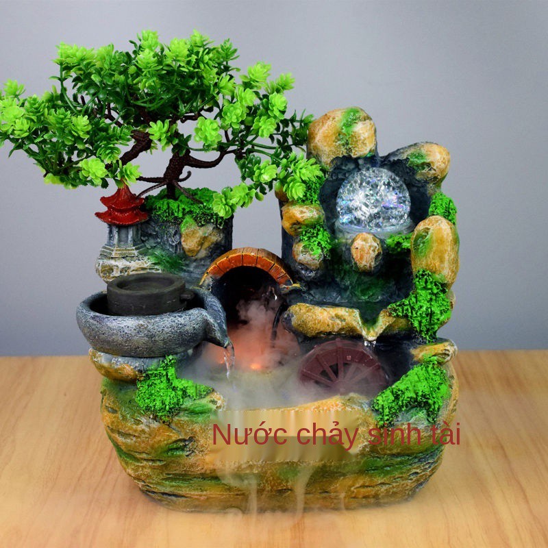 LVòng quay phong thủy Nước chảy may mắn Đài phun Hòn non bộ Bàn trà Bể cá Phòng khách Văn Mặt tiền Khai trương Trang trí