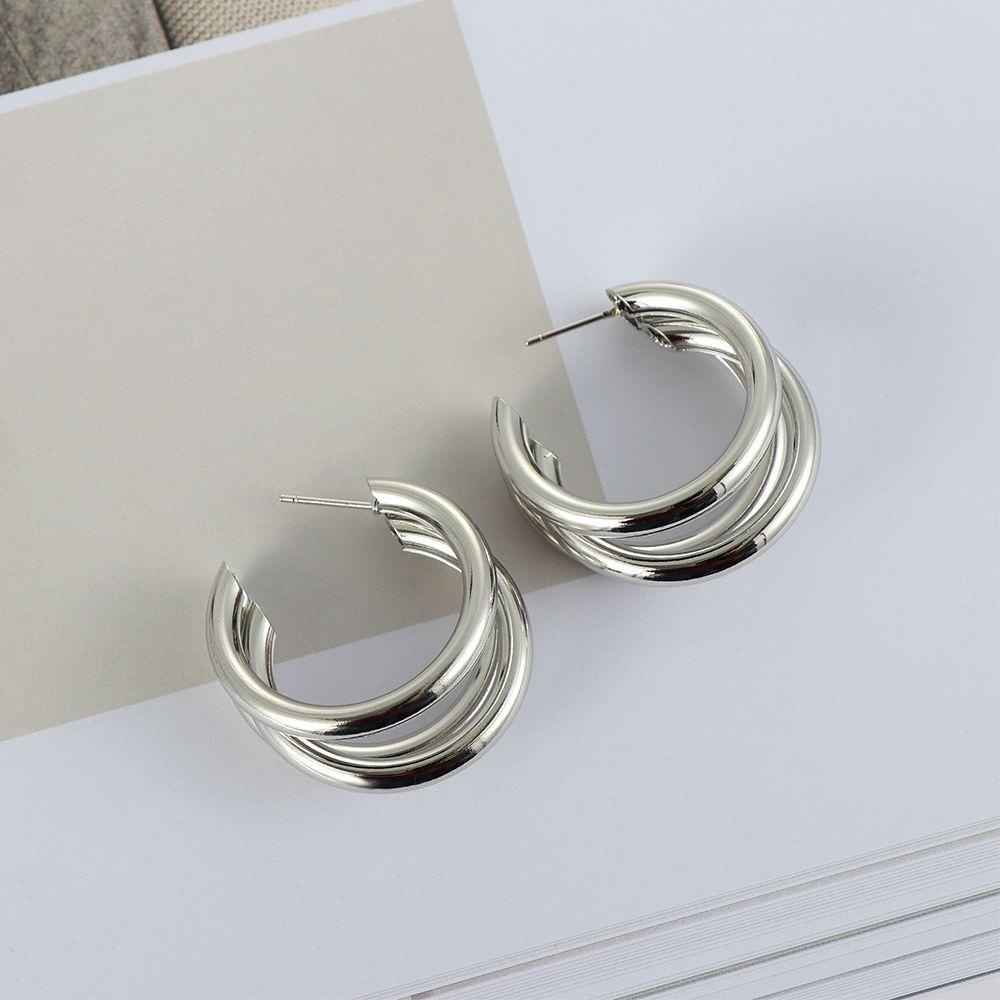 Khuyên Tai Nữ Dạng Vòng Phong Cách Tối Giản