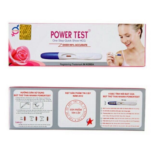 Power Test - Bút Test thử thai nhanh,que chính xác - Giao hàng kín đáo, luôn che tên sản phẩm - Trung Đông Pharmacy