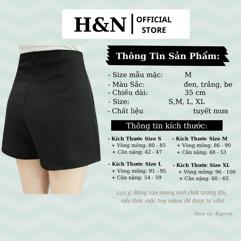 Quần short đùi nữ lưng cao kaki ống rộng mặc nhà thoải mái HN CLOTHING | BigBuy360 - bigbuy360.vn
