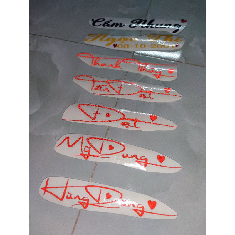 Tem decal chữ ký Phản quang