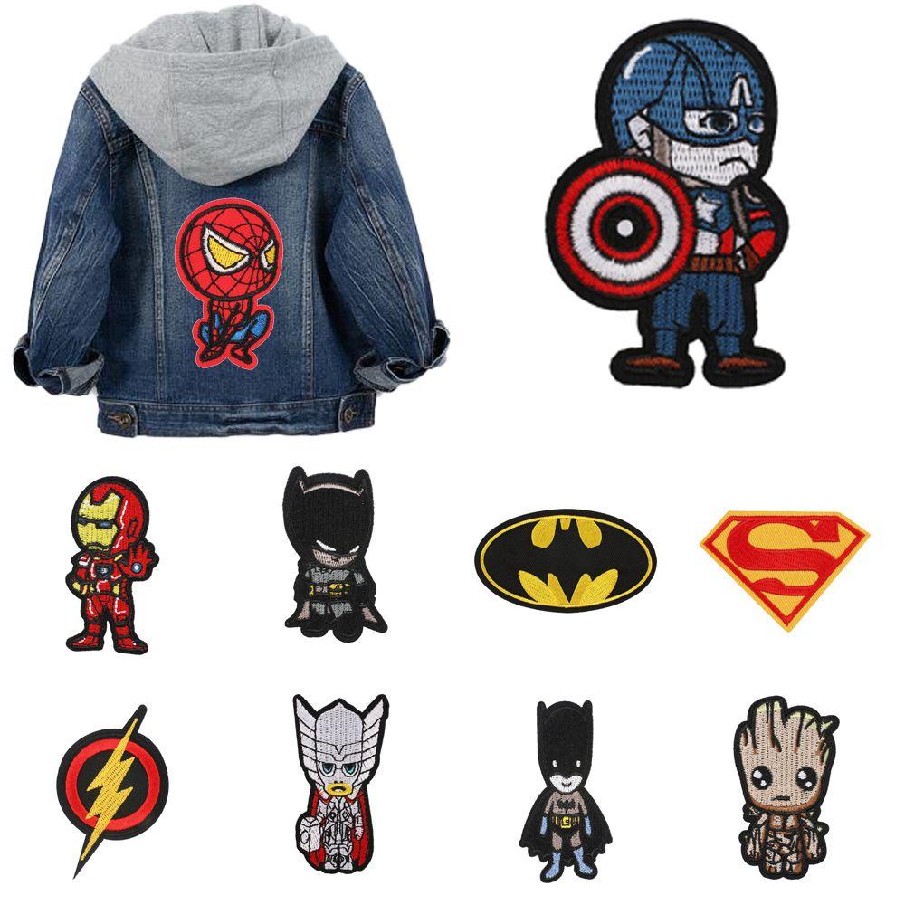 QQMALL Miếng Dán Ủi Quần Áo Hình Marvel