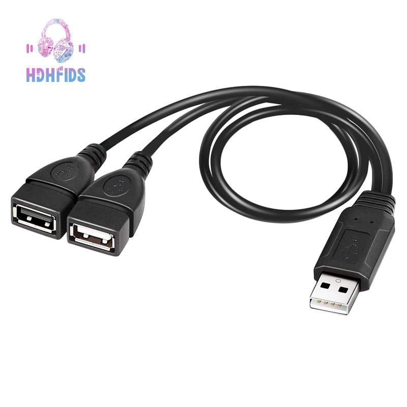 Dây cáp chia cổng chữ Y chuyển đổi USB 2.0 A đầu cắm sang lỗ cắm USB kép